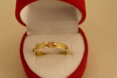 Prsteň- ruženec- kombinované zlato- 14 karátov