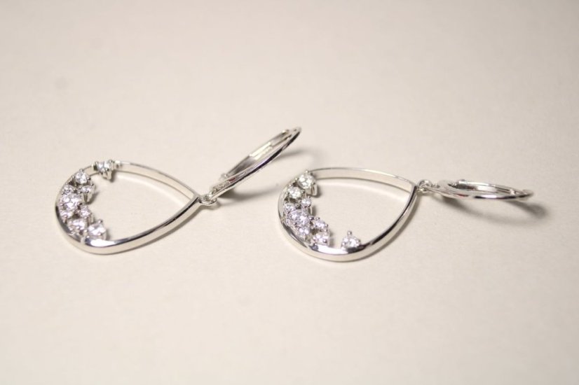Náušnice-zirkóny-rhodium-patent-striebro