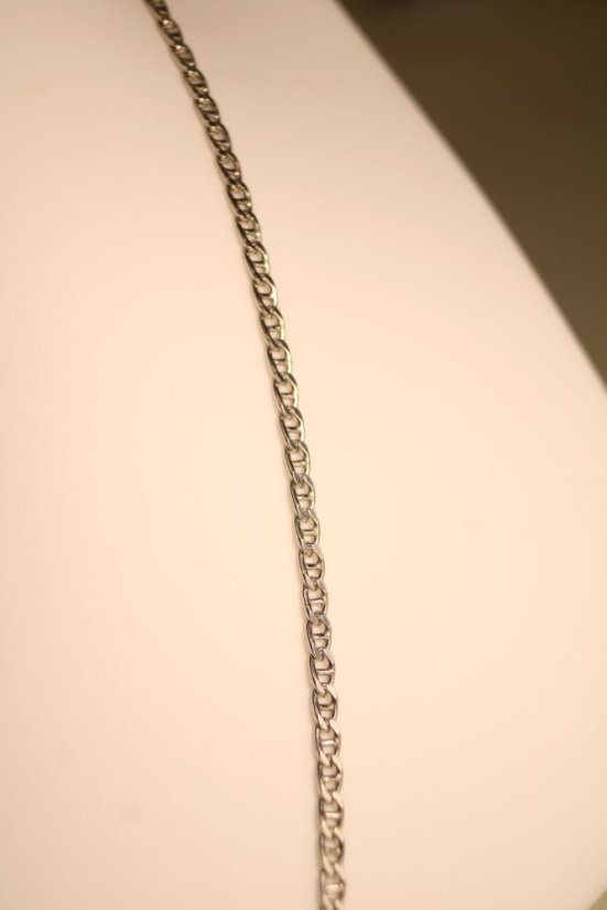 Strieborná retiazka vo vzore MARINA GUCCI, hladký vzor, rhodium, 50,5 cm, 4,75 g, 925/1000