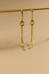 Náušnice -Forever-číry zirkón-patent-pozlátené striebro