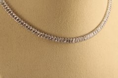 Náhrdelník - tenisový - číre zirkóny - rhodium - striebro