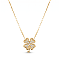 Celebritka-Štvorlístok-Číre zirkóny-Žlté zlato-14k