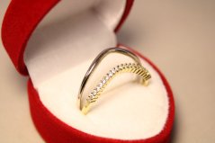 Originálny dvojitý prsteň z kombinovaného striebra, číre zirkóny, veľkosť 59, 2,56g, 925/1000