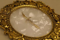 Prívesok - kríž - viacfarebné zlato - 14K