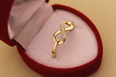 Prsteň- Nekonečno- diamanty- viacfarebné zlato- 14 karátov