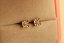 Zlaté náušnice na puzetu, kombinované zlato, diamant 0,06ct SI2 H, 1,18g 14k 585/1000