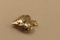 Prívesok- srdce- kvety- viacfarebné zlato- 14 karátov