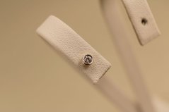 Piercing do nosa - číry zirkón - kombinované zlato - 14K