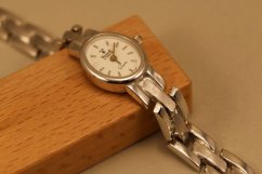 Zlaté náramkové hodinky, biele zlato, VicencE, 14k 585/1000