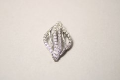 Elegantný strieborný prívesok s čírymi zirkónmi, rhodium, 1,44 g, 925/1000