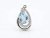 Prívesok - Topás - číre zirkóny - rhodium - striebro