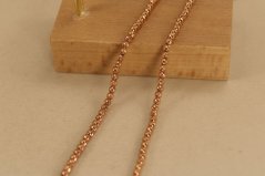 Retiazka-gravírované guličky-rúžové zlato- 14K