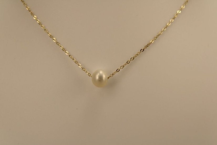 Celebritka-biela perla-žlté zlato-14 karátov