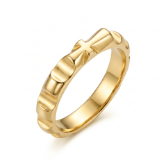 Zlatý prsteň-žlté zlato-ruženec-14K