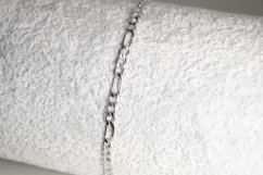 Náramok-vzor Figaro-rhodium-striebro