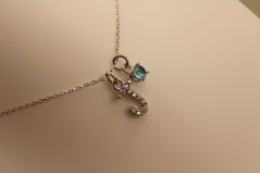 Retiazka- celebritka- písmeno G- zirkóny- rhódiované striebro