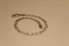 Náramok- vzor Snake- rhódium- biele zlato- 14 karátov