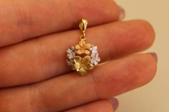 Zlatý prívesok - Dotyk jari - Kombinované zlato - 14k