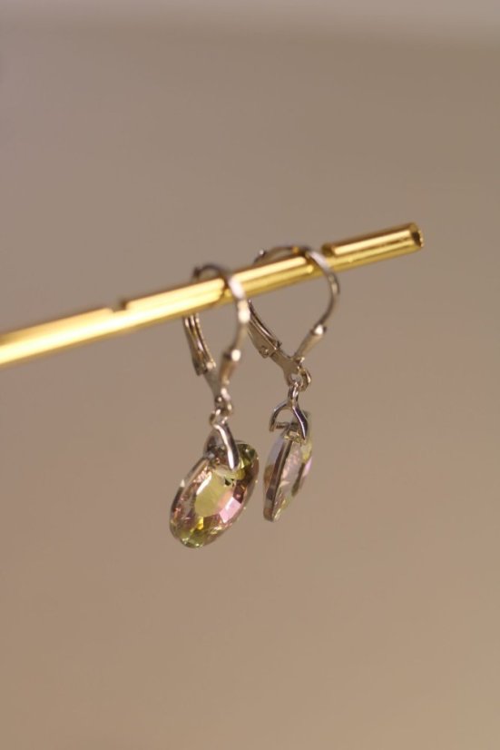 Náušnice -swarovski crystals-striebro-klasické zapínanie