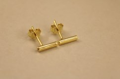 Minimalistické náušnice-puzetky-pozlátené striebro