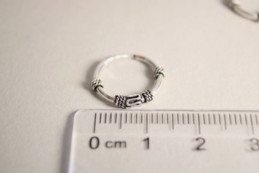 Náušnice-keltské kruhy- zasúvacie- rhodium-striebro
