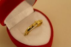 Prsteň- ruženec- žlté zlato- 14 karátov