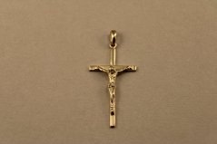 Prívesok- Ježiš na kríži- žlté zlato- 14 karátov