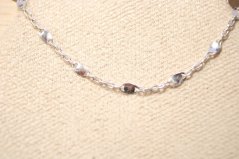 Strieborný náramok s oválnymi platničkami, 17 cm, 1,52 g, 925/1000