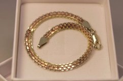 Náramok- vzor BISMARK- viacfarebné zlato -14 karátov