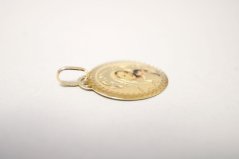 Prívesok- Panna Mária s Ježiškom-žlté zlato-14 karátov