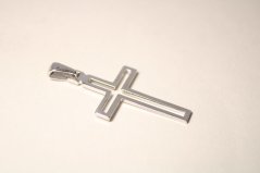 Prívesok-Kríž-rhodiované striebro