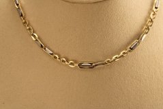 Retiazka - ovalné očka - kombinované zlato - 14 karátov