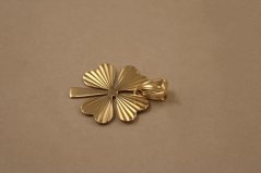 Prívesok- štvorlístok- gravírované lúče- žlté zlato- 14 karátov