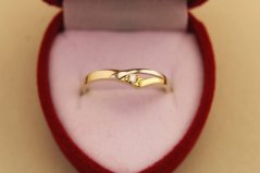 Prsteň- diamant- H/Si2- kombinované zlato- 14 karátov