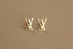 Náušnice - Louis Vuitton - puzetky - žlté zlato - 14K