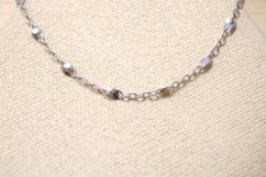 Strieborný náramok s oválnymi platničkami, rhodium, 17 cm, 1,51 g, 925/1000