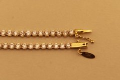 Náramok - Zirkóny - Žlté zlato - 14k