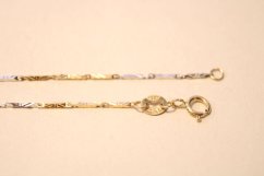 Zlatá retiazka gravírovaná z kombinovaného zlata, 50 cm, 2,73 g, 14k 585/1000