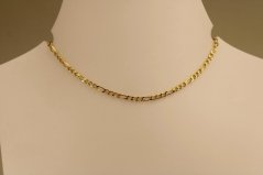 Retiazka - Figaro - žlté zlato - 14 karátov