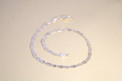 Náramok-gravírované platničky-striebro-rhodium