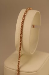 Náramok-gravírované guličky-rúžové zlato- 14K