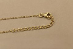 Retiazka- číre zirkóny- pozlátené striebro