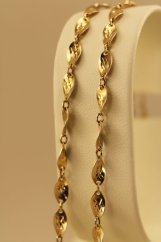 Zlatá retiazka - Plieškový ornament - 14k - žlté zlato