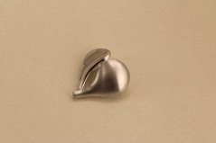 Prívesok - srdce - lesklomatný - rhodium - striebro