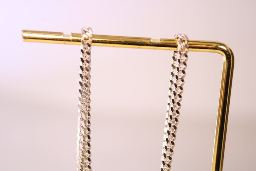 Strieborná retiazka vzor Pancier, rhódium, 43cm, 8,45g, 925/1000 - Materiál: Rhodiované striebro, Dĺžka retiazky (cm): 43, Váha (g): 8,45, Rýdzosť: STRIEBRO 925/1000