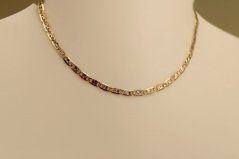 Retiazka - Valentino - gravír - viacfarebné zlato - 14 karátov