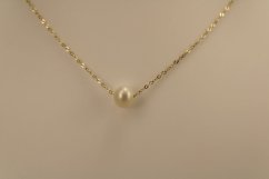 Celebritka-biela perla-žlté zlato-14 karátov