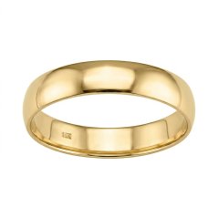 Obrúčka - Hladký zaoblený vzor - Žlté zlato - 14k