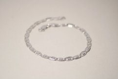 Náramok-platničky-rhodium-striebro