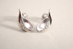 Náušnice-daždové kvapky-zirkón-šrúbky-rhodium-striebro